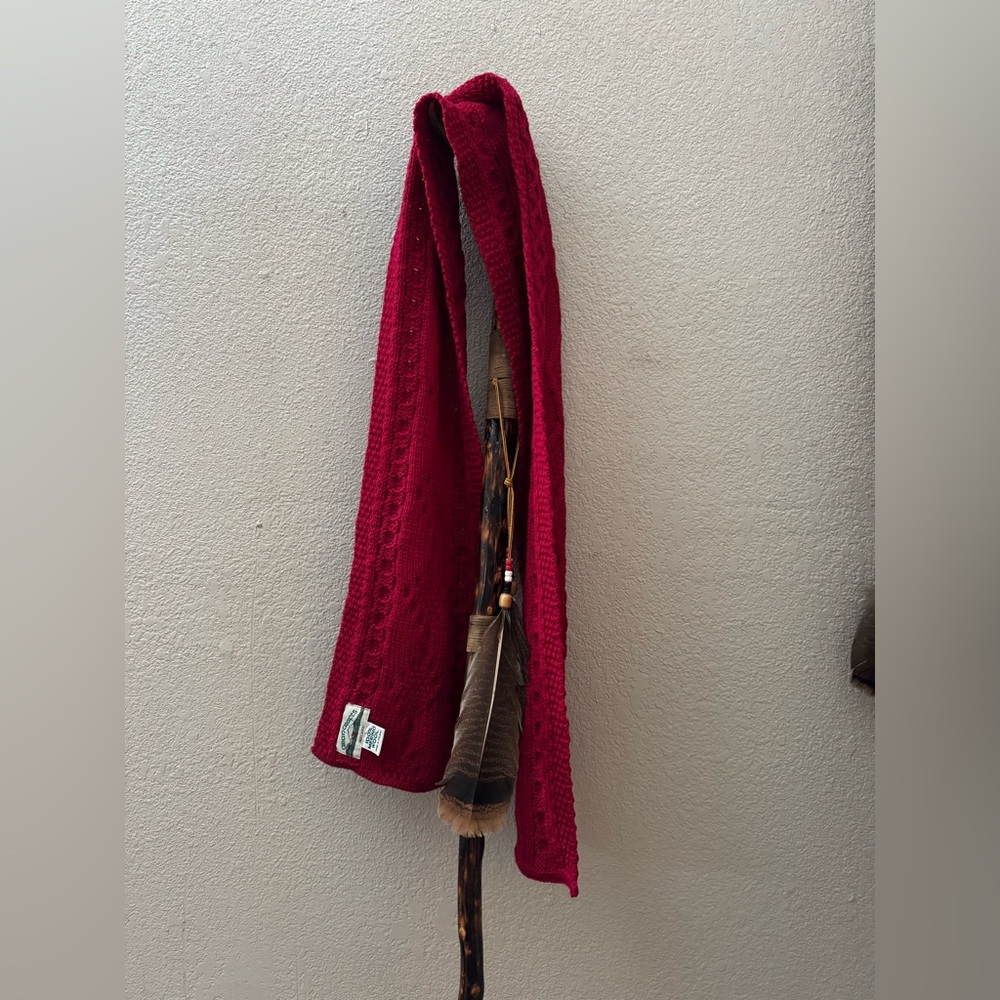 Aran Crafts Red Merino Wool Knit